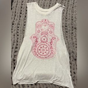 Spiritual gangster hamsa muscle tee studio tank yoga casual wide arm shirt